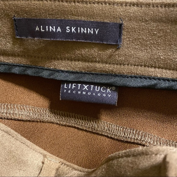 NYDJ Alina Split Hem Faux Suede Ankle Skinny Pants NWT - Picture 8 of 12